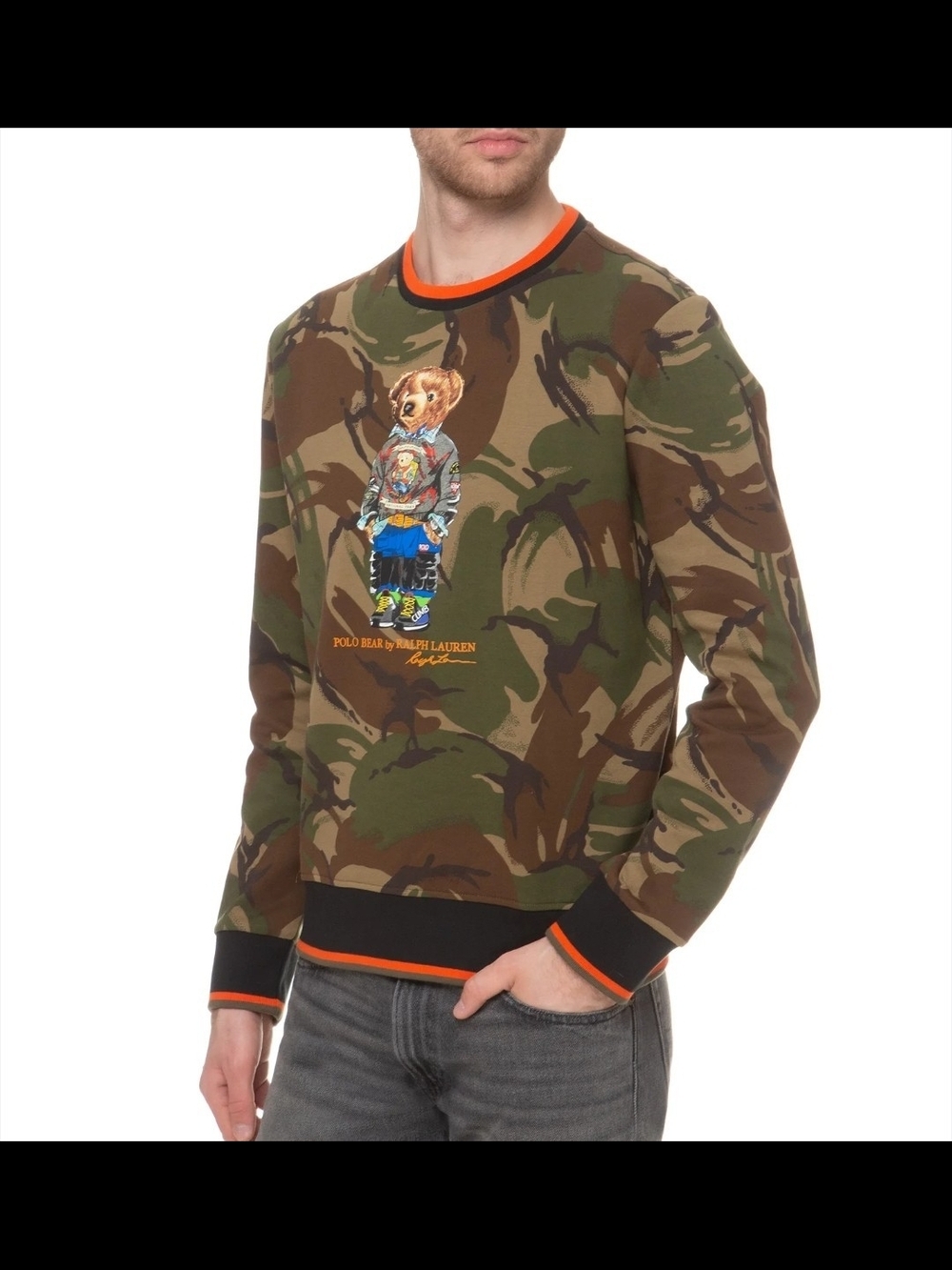 Polo Country Ralph Lauren Polo Bear Camo Crewneck Shirt.